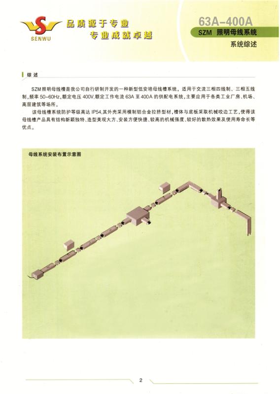 SZM 照明母線 400A-63A 說(shuō)明書(shū)